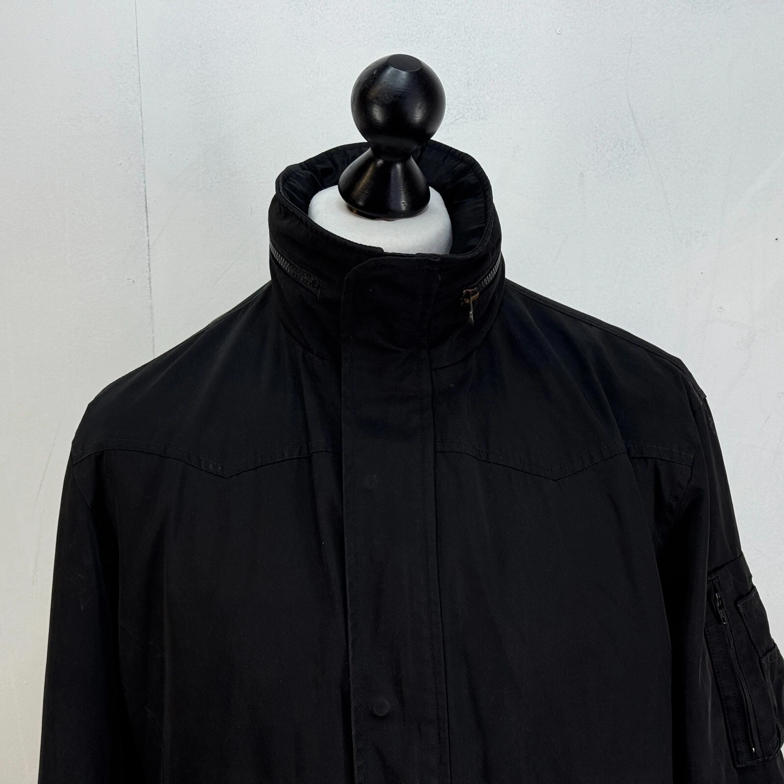 Giacca Levis Coach Nera Uomo Taglia Large Impermeabile Softshell con Cappuccio Stow