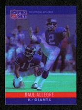 1990 PRO SET #222 RAUL ALLEGRE LIGHTS OUT PRINTING FREAK TOO MUCH INK ERROR RARE