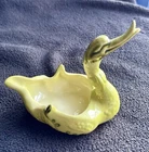 '50's Hull Pottery Swan #70 Chartreuse Green  5.5" Planter Ashtray Trinket Dish