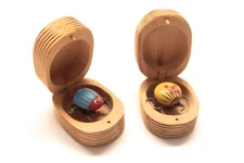 2x Two Original Wooden Engagement Ring Toy Bug Beatle Classic Prank 
