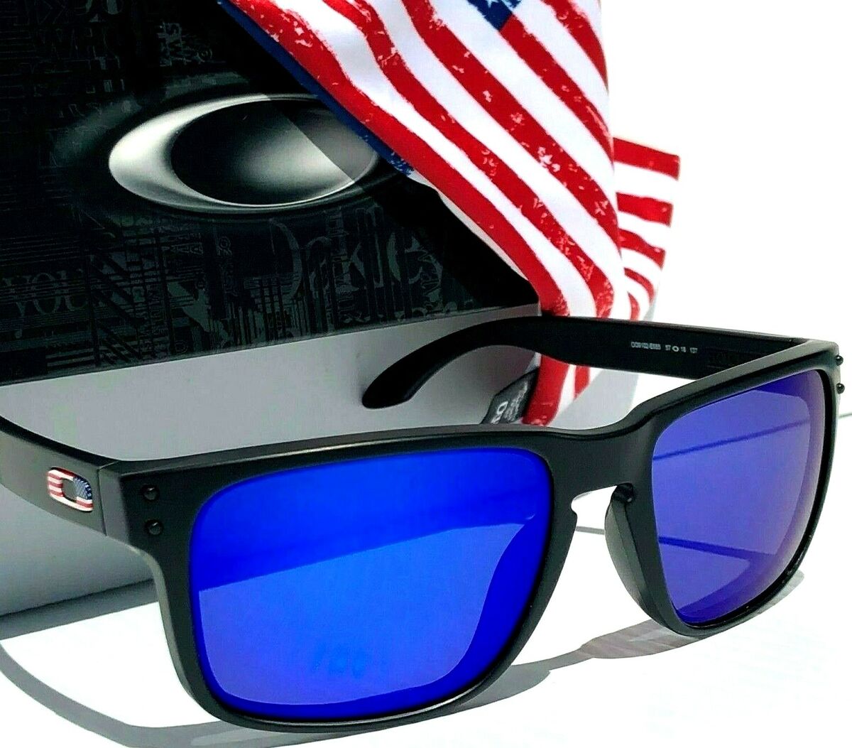 NEW* Oakley Holbrook USA Flag POLARIZED Galaxy Blue Iridium