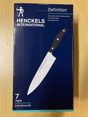 J.A. Henckels International 7 Piece Definition Knife Block Set in Original Box
