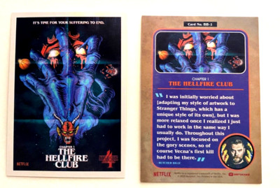 2022 ZEROCOOL STRANGER THINGS THE HELLFIRE CLUB CARD 1 BUTCHER BILLY ART SERIES