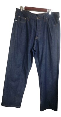 EVISU Jeans Men 38 Blue Paris Denim Vintage Art To Wear Baggy Hip