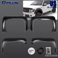Pocket Rivet Wheel Fender Flares Fit For 07-14 Chevy Silverado 1500 2500/ 3500HD