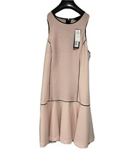 BANANA REPUBLIC MONOGRAM RETRO DRESS POWDER PINK BLACK SIZE 10 NWT