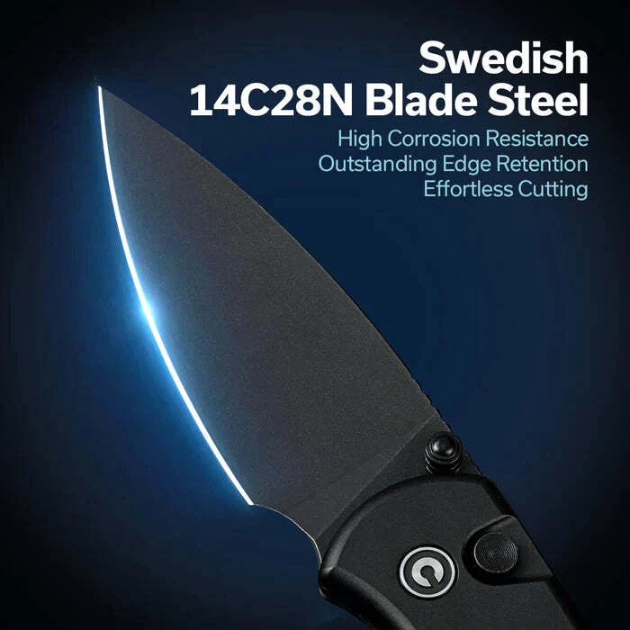 Cuchillo de bolsillo plegable CIVIVI Qubit con bloqueo de botón y perno para pulgar con mango de aluminio Foto 4 de 4