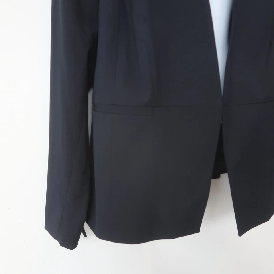 Sejour Womens Blazer size 14W Dark Blue Clasp Closure Minimalist Career - Image 3 of 4