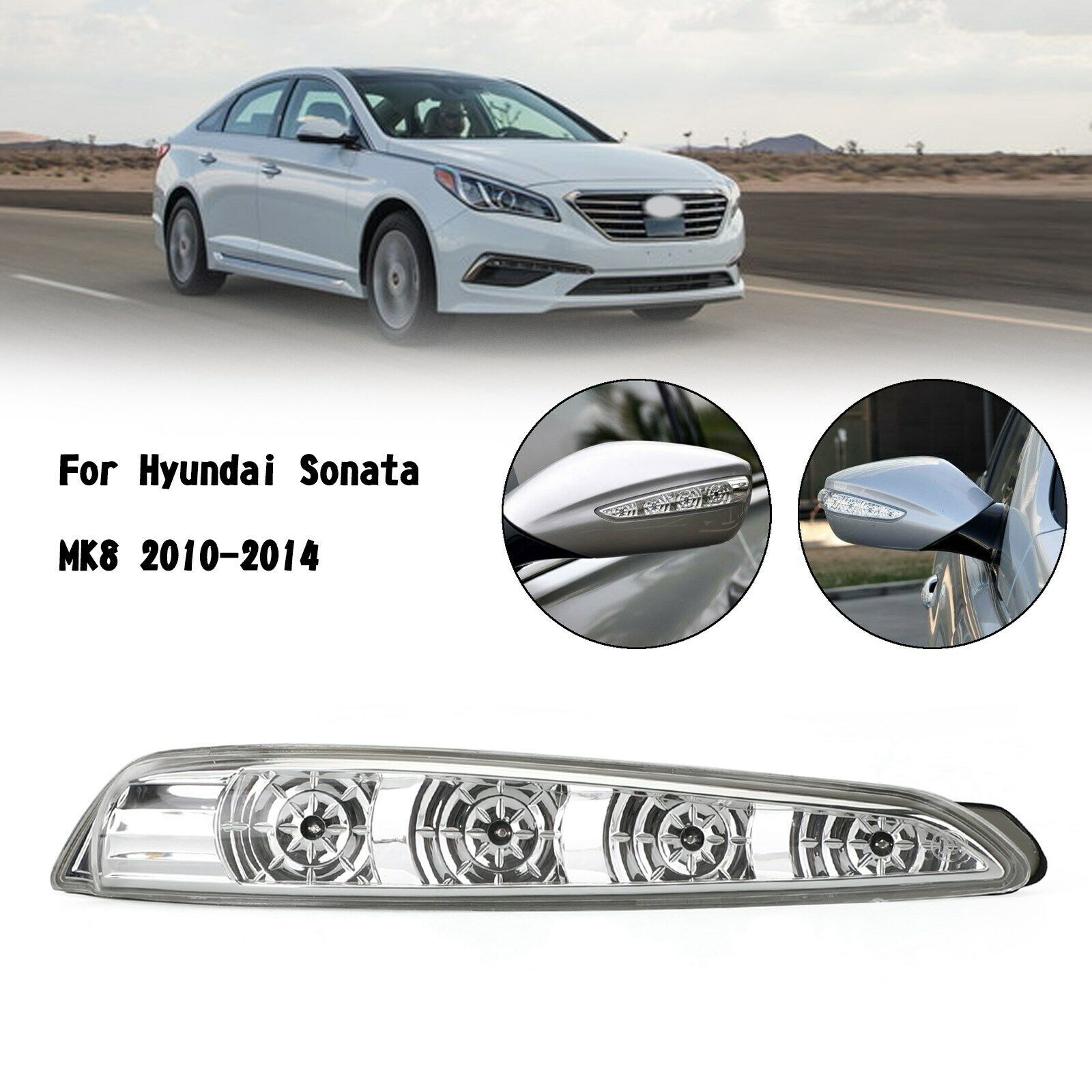 Left Side Mirror Lamp Turn Signal Light For Hyundai Sonata MK8 2011-2015