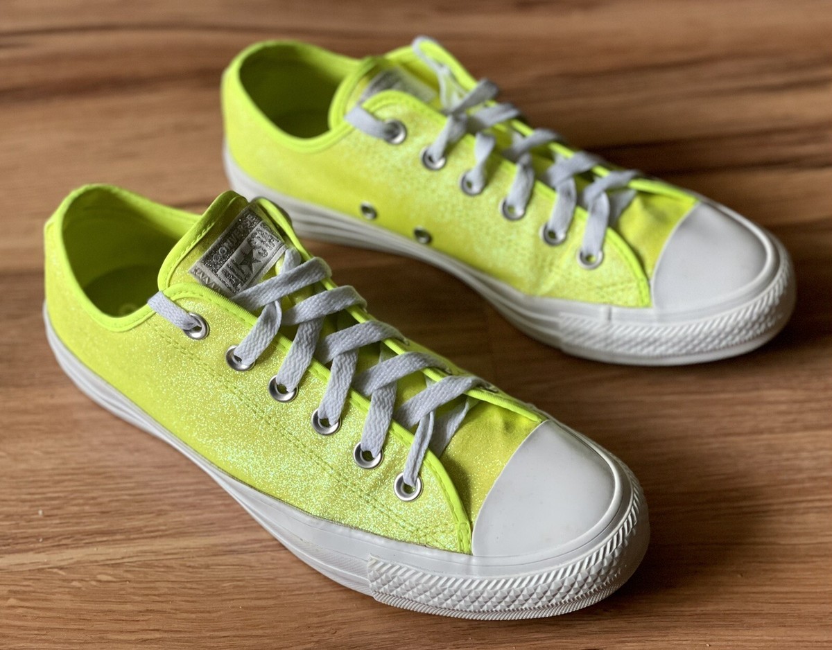 Converse Chuck Taylor All Star OX Fluorescent Yellow Volt Trainers