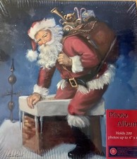 Susan Comish Santa Clause Christmas Photo Album Holds 200 Photos Up To 4 x 6