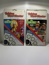 Vintage Set of 2 Sesame Street Talking View Master 3-D Cartridges Complete Set