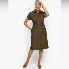NWT Talbots MODERN POPLIN SHIRTDRESS size 2