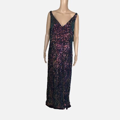 rm richards sequin dress Amazon.com: R&M Richards Women's Sequin Evening Gown with Panel Godet Skirt, Ribbon Sash & Short Sleeve for Mother of the Bride, Party Mocha : Clothing, Shoes & Jewelry