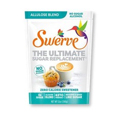 Swerve Zero Calorie Allulose Blend Granular Sugar Replacement Sweetener 12Ounce 