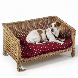 wicker dog sofa