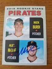 ALEX McRAE signed PIRATES WHITE SOX 2019 Topps Heritage baseball card AUTO #141