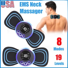 2Pcs Neck Massager Portable Back Full Body Muscle Stimulator Pain Relief Device