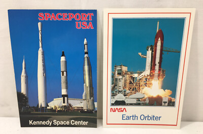 Vintage Kennedy Space Center Spaceport USA Lot of 2 Postcards NASA
