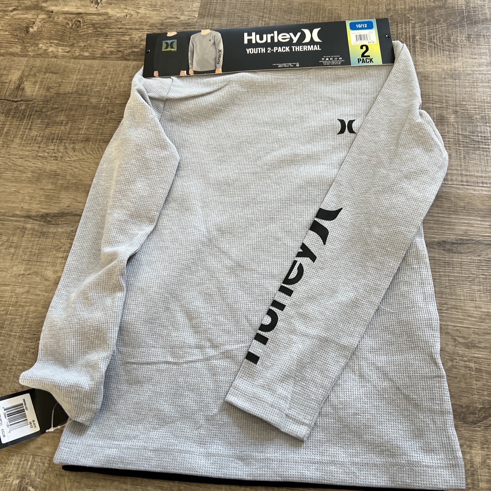 Hurley Youth Boys 2Pack Thermals Size 10/12 One Gray And One Black eBay