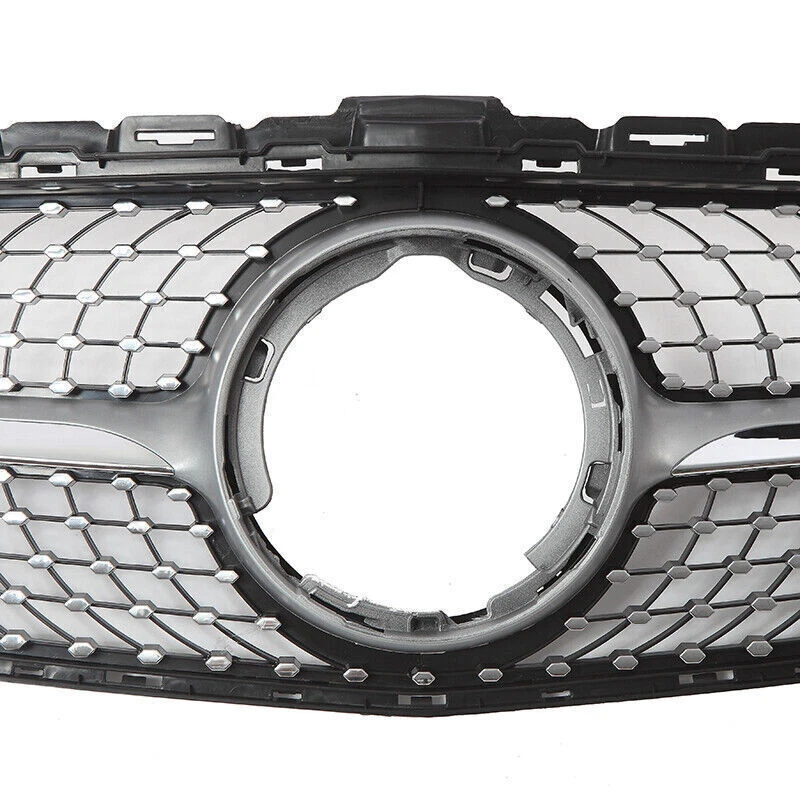 Front Grille For 2019-2021 Mercedes Benz C-Class W205 C200 C300 C43 Chrome Grill Foto 2 de 4