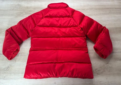 Polo Ralph Lauren Womens Jacket Red L Satin Down Puffer Lipstick Winter $295 - Picture 9 of 10