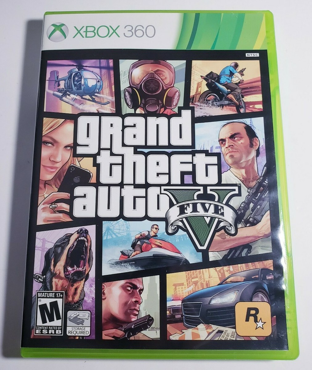 Grand Theft Auto V (Microsoft Xbox 360, 2013) 2 Discs And Manual