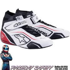 Alpinestars TECH-1 T V3 Auto Race Shoes White/Black/Red 2710122-213