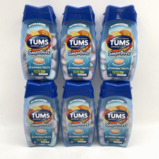 Tums Antacid Smoothies Assorted Tropical Fruit 60 Chewable Tablets 6 Pack
