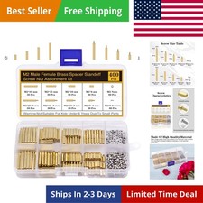Pcs Motherboard Standoffs Screws Nuts Kit, Hex Male-Female Brass Spacer Stand...