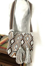 Indigenous Wayuu Natural Fiber Hand Woven Shoulder Bag/ Collectors Item