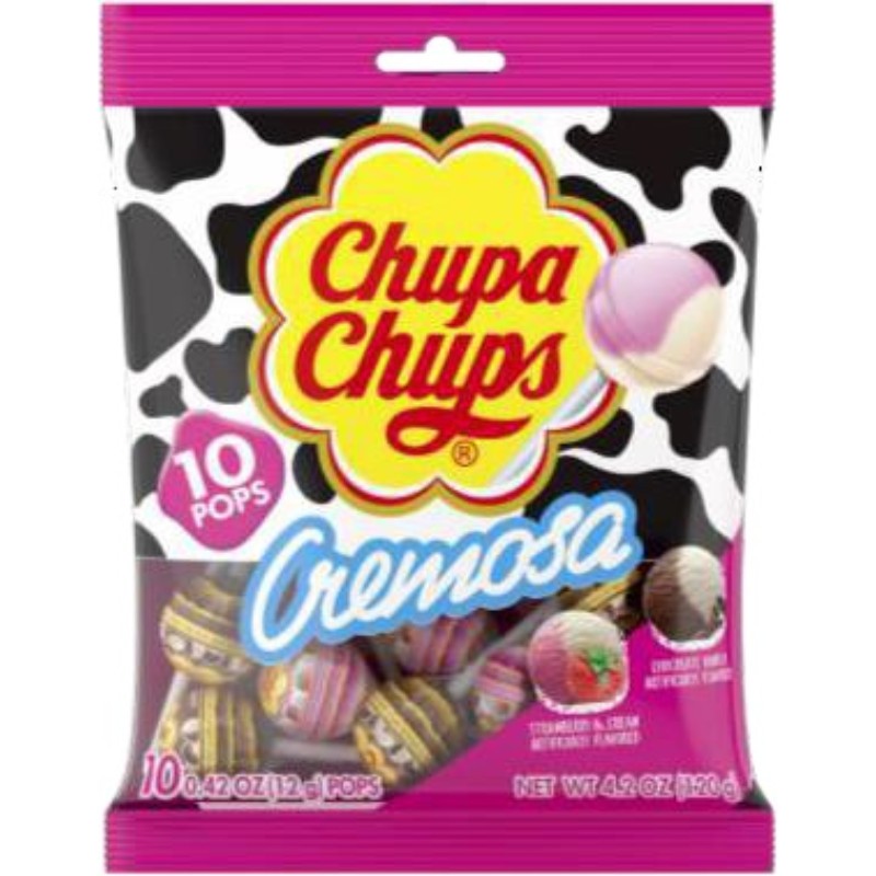 2x Chupa Chups Cremosa Lollipops Bulk Sweet Treats Candy Snack New 10ct 42oz 3390₽