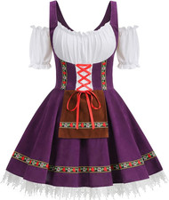 Womens Oktoberfest Costume German Bavarian Dirndl Dress Halloween  Oktoberfest