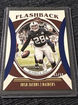 Josh Jacobs 2021 Panini Legacy FLASHBACK #FB-16 Blue 43/50 Las Vegas Raiders-NFL