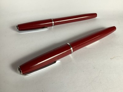 #V/G 1960s Platignum Regal Burgundy Writing Set   Fountain Pen & Ballpoint (UK) 