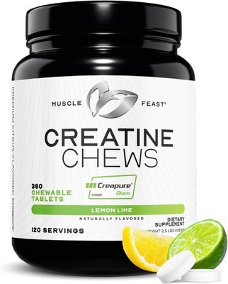 Muscle Feast Creatine Monohydrate Chewables - Vegan & Gluten-Free Creapure Cre