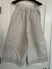 For Cynthia Medium Linen Lace Hem Pockets Elastic Waist Cropped Pants — photo 1
