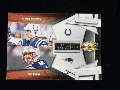 2009 Donruss NFL Gridiron Gear Rivals #'d 168/250 Peyton Manning Tom Brady HOF