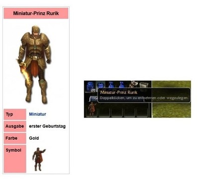 Guild Wars 1 - Miniatur Prinz Rurik / Minipet GW 1