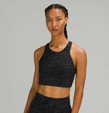 Lululemon Womens Wunder Train Bra Size 6 Le Tigre Camo Deep Coal Medium Support