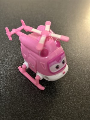 Super Wings 2.5'' Transforming Helicopter Pink Mini Figure Dizzy Transform A Bot