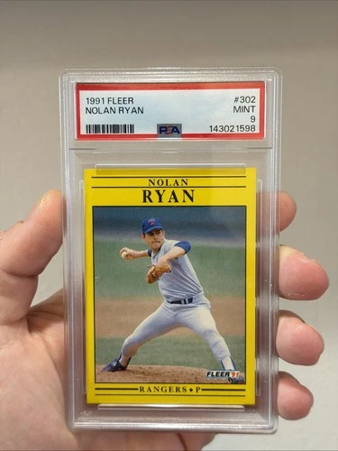 1991 Fleer - Nolan Ryan #302 PSA 9 Mint Texas Rangers HOF