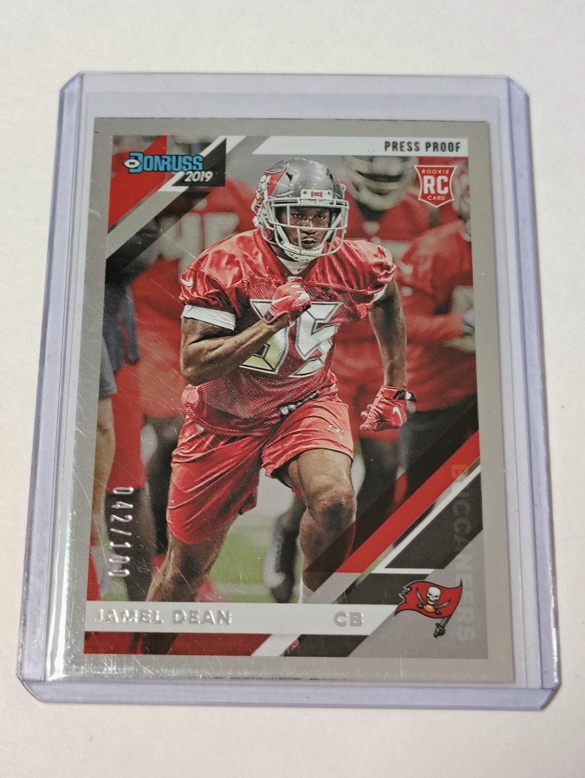 Jamel Dean Panini Donruss #285 Press Proof-Silver