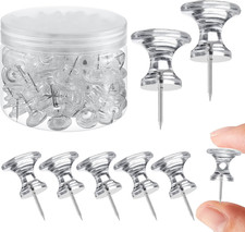 60 Pcs Giant Push Pins Large Thumb Tacks Jumbo Tacks 1 Inch Plastic Heads Pins f