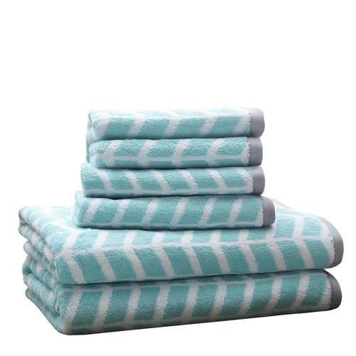 - Nadia Quick Dry, Premium Absorbent Chevron Cotton Towels Bath/Bathroom Set ...