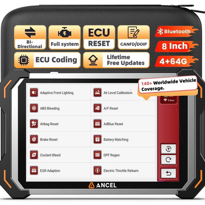 ANCEL DS600 Elite Auto Diagnostic Tool CANFD & DOIP Bi-Directional OBD2 Scanner