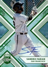 2018 Panini Elite Extra Edition #92 Sandro Fabian Autographs Emerald #d 01/25