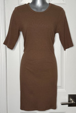 GAP Ribbed Mini Dress Cozy Brown Short Sleeve Women’s Small NWT