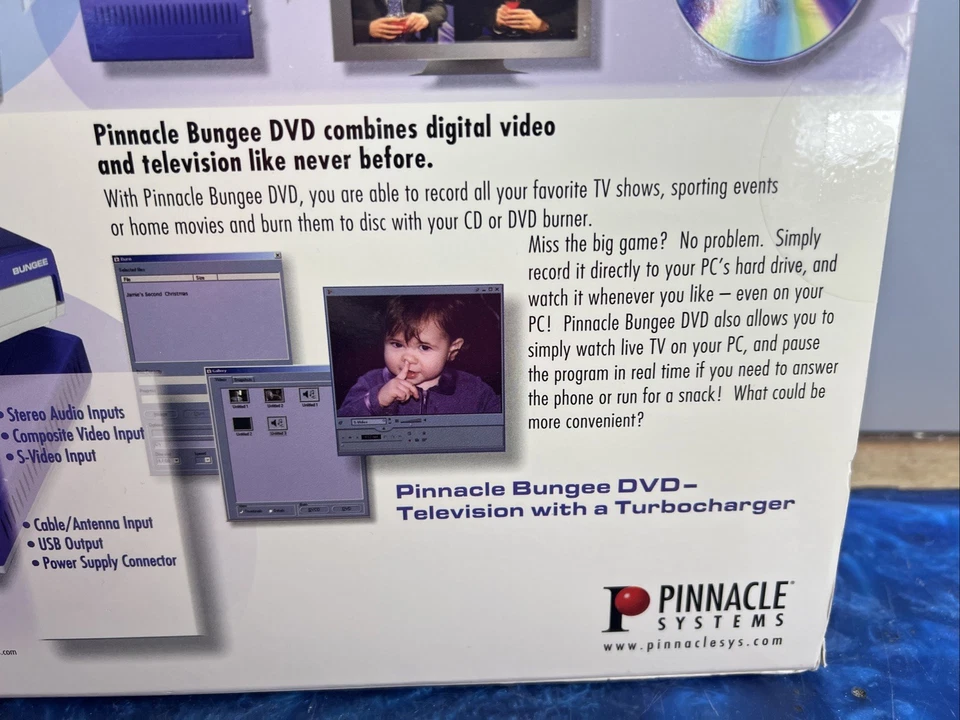 Pinnacle Bungee DVD Watch/Record TV on PC Burn To CD Or DVD Very Rare Vintage PC - Image 4 of 4