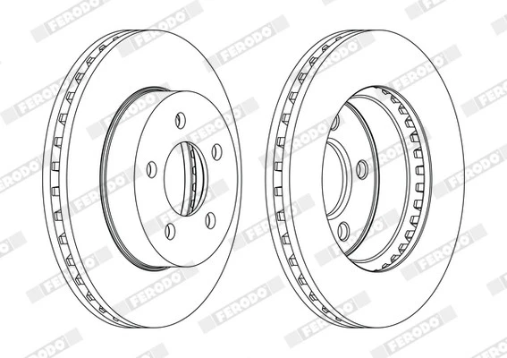 2x BRAKE DISC DDF1184C FOR JEEP CHEROKEE/LIBERTY R 425 DOHC 2.5L ENR 2.8L 4cyl - Image 3 of 4
